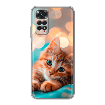 Силиконовый чехол на Xiaomi Redmi Note 11 с принтом котик
