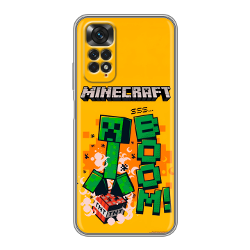 Силиконовый чехол на Xiaomi Redmi Note 11 с принтом Майнкрафт Minecraft Силиконовый чехол на Xiaomi Redmi Note 11 с принтом Майнкрафт Minecraft