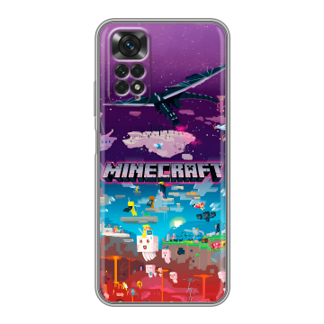 Силиконовый чехол на Xiaomi Redmi Note 11 с принтом Майнкрафт Minecraft Силиконовый чехол на Xiaomi Redmi Note 11 с принтом Майнкрафт Minecraft