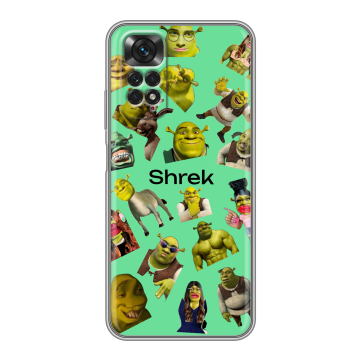 Силиконовый чехол на Xiaomi Redmi Note 11 с принтом Шрек Shrek Силиконовый чехол на Xiaomi Redmi Note 11 с принтом Шрек Shrek