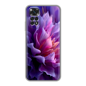 Силиконовый чехол на Xiaomi Redmi Note 11 с принтом женский цветы Силиконовый чехол на Xiaomi Redmi Note 11 с принтом женский цветы