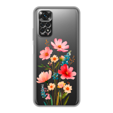 Силиконовый чехол на Xiaomi Redmi Note 11 с принтом Цветы Силиконовый чехол на Xiaomi Redmi Note 11 с принтом Цветы