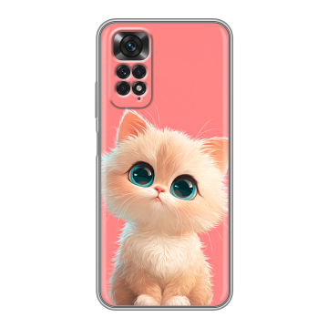 Силиконовый чехол на Xiaomi Redmi Note 11 с принтом Розовый котенок Силиконовый чехол на Xiaomi Redmi Note 11 с принтом Розовый котенок