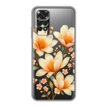 Силиконовый чехол на Xiaomi Redmi Note 11 с принтом Цветы Силиконовый чехол на Xiaomi Redmi Note 11 с принтом Цветы