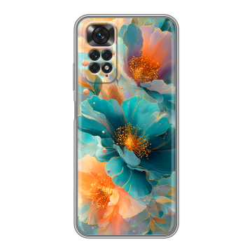 Силиконовый чехол на Xiaomi Redmi Note 11 с принтом Цветы Силиконовый чехол на Xiaomi Redmi Note 11 с принтом Цветы