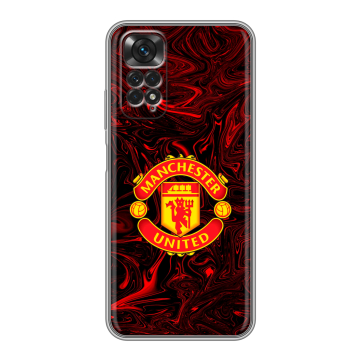 Силиконовый чехол на Xiaomi Redmi Note 11 с принтом Manchester United Силиконовый чехол на Xiaomi Redmi Note 11 с принтом Manchester United