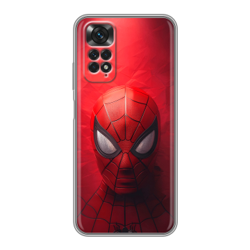 Силиконовый чехол на Xiaomi Redmi Note 11 с принтом Spiderman Человек паук Силиконовый чехол на Xiaomi Redmi Note 11 с принтом Spiderman Человек паук