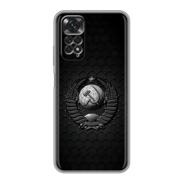 Силиконовый чехол на Xiaomi Redmi Note 11 с принтом Герб Флаг СССР Силиконовый чехол на Xiaomi Redmi Note 11 с принтом Герб Флаг СССР