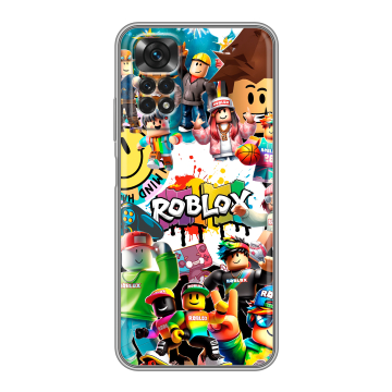 Силиконовый чехол на Xiaomi Redmi Note 11 с принтом Roblox Роблокс
