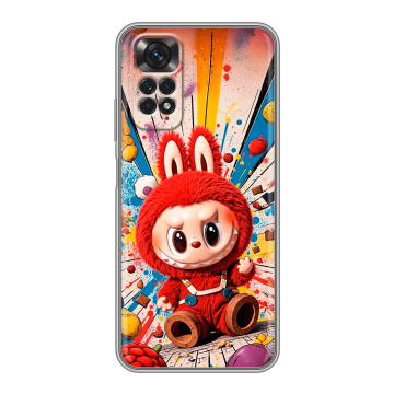 Силиконовый чехол на Xiaomi Redmi Note 11 с принтом Labubu Лабубу Силиконовый чехол на Xiaomi Redmi Note 11 с принтом Labubu Лабубу