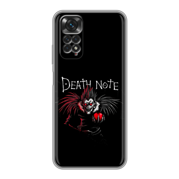Силиконовый чехол на Xiaomi Redmi Note 11 с принтом Death note Тетрадь смерти Силиконовый чехол на Xiaomi Redmi Note 11 с принтом Death note Тетрадь смерти