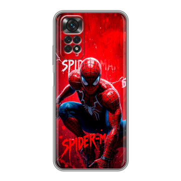 Силиконовый чехол на Xiaomi Redmi Note 11 с принтом Spiderman Человек паук