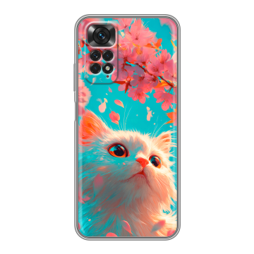 Силиконовый чехол на Xiaomi Redmi Note 11 с принтом Красивый кот Силиконовый чехол на Xiaomi Redmi Note 11 с принтом Красивый кот