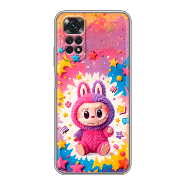 Силиконовый чехол на Xiaomi Redmi Note 11 с принтом Labubu Лабубу Силиконовый чехол на Xiaomi Redmi Note 11 с принтом Labubu Лабубу