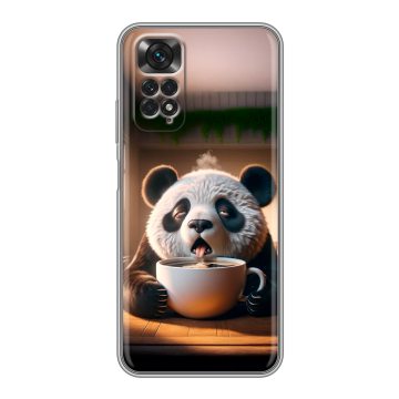 Силиконовый чехол на Xiaomi Redmi Note 11 с принтом смешная панда