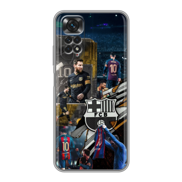 Силиконовый чехол на Xiaomi Redmi Note 11 с принтом Messi Barcelona Силиконовый чехол на Xiaomi Redmi Note 11 с принтом Messi Barcelona