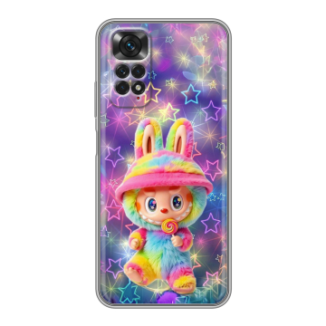 Силиконовый чехол на Xiaomi Redmi Note 11 с принтом Labubu Лабубу Силиконовый чехол на Xiaomi Redmi Note 11 с принтом Labubu Лабубу