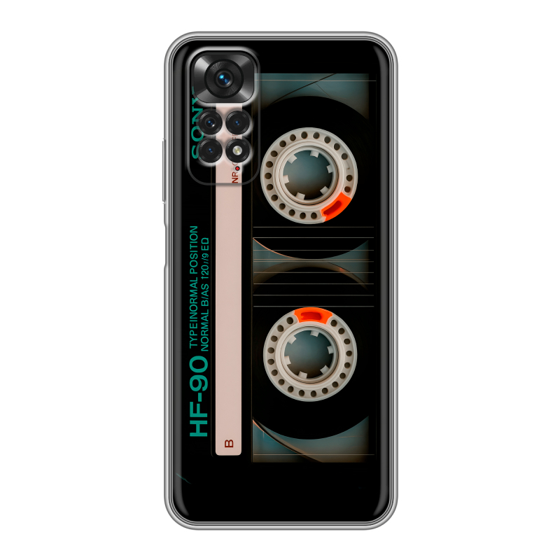 Силиконовый чехол на Xiaomi Redmi Note 11 с принтом Кассета Силиконовый чехол на Xiaomi Redmi Note 11 с принтом Кассета