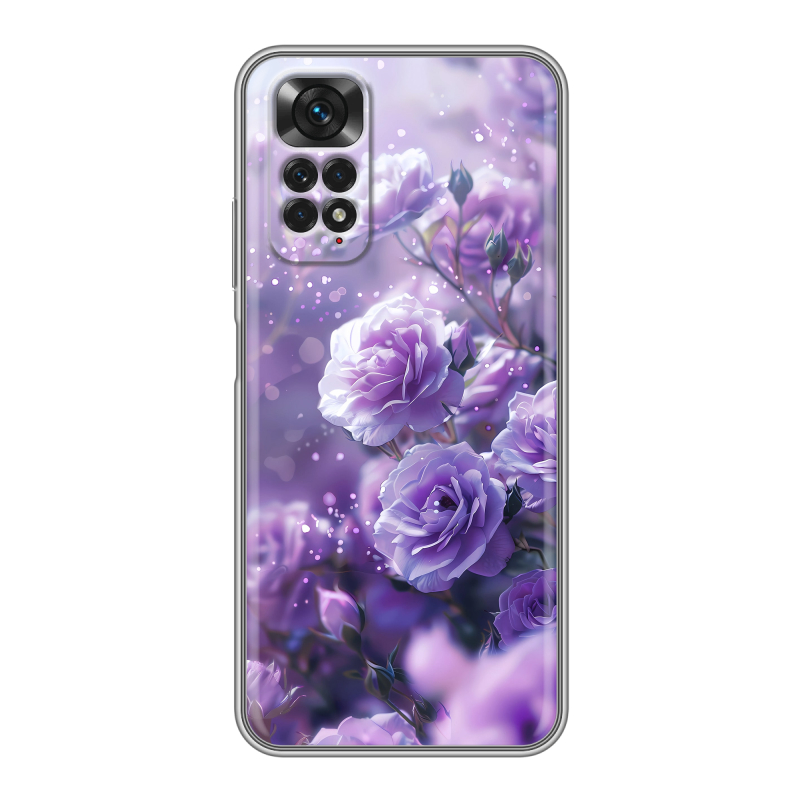 Силиконовый чехол на Xiaomi Redmi Note 11 с принтом Розы цветы Силиконовый чехол на Xiaomi Redmi Note 11 с принтом Розы цветы