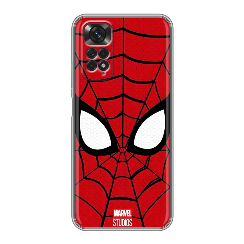 Силиконовый чехол на Xiaomi Redmi Note 11 с принтом человек паук spiderman Силиконовый чехол на Xiaomi Redmi Note 11 с принтом человек паук spiderman