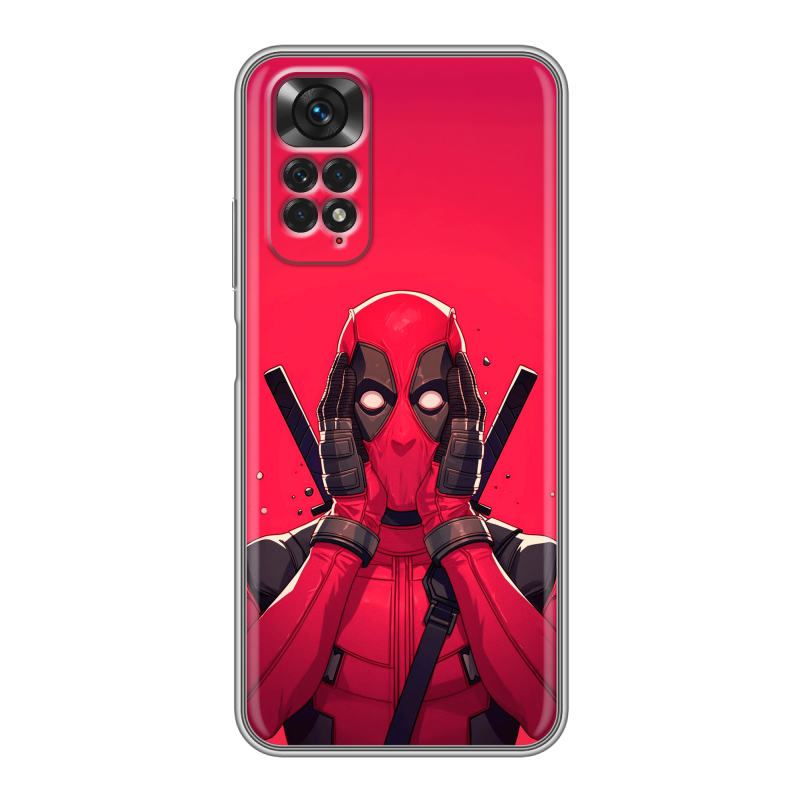 Силиконовый чехол на Xiaomi Redmi Note 11 с принтом Дедпул Deadpool Силиконовый чехол на Xiaomi Redmi Note 11 с принтом Дедпул Deadpool