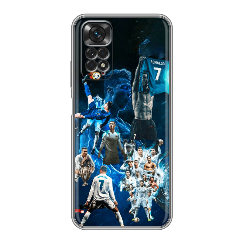 Силиконовый чехол на Xiaomi Redmi Note 11 с принтом Реал Роналдо Силиконовый чехол на Xiaomi Redmi Note 11 с принтом Реал Роналдо