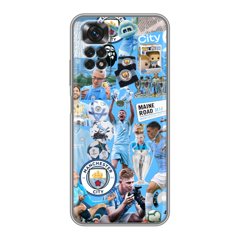 Силиконовый чехол на Xiaomi Redmi Note 11 с принтом Man City Манчестер Сити Силиконовый чехол на Xiaomi Redmi Note 11 с принтом Man City Манчестер Сити