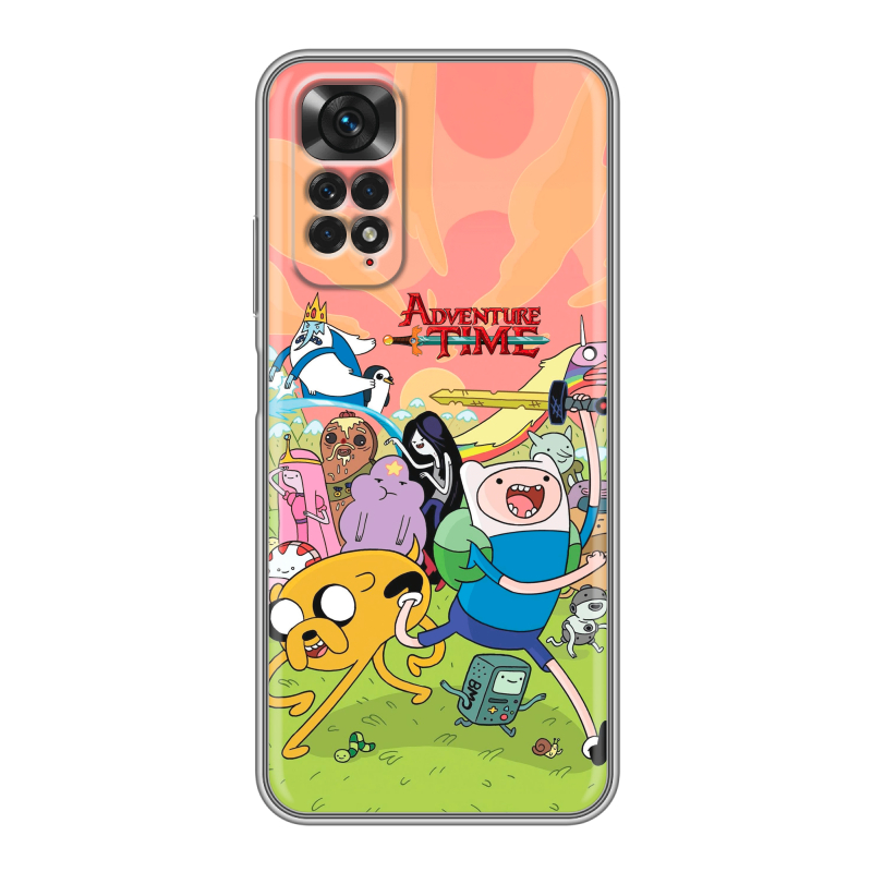 Силиконовый чехол на Xiaomi Redmi Note 11 с принтом Adventure time Время приключений Силиконовый чехол на Xiaomi Redmi Note 11 с принтом Adventure time Время приключений