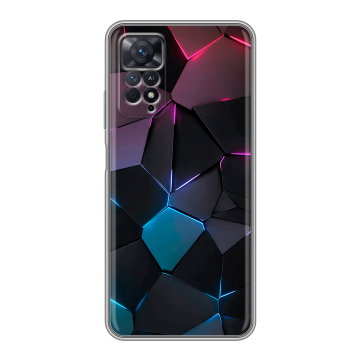 Силиконовый чехол на Xiaomi Redmi Note 11 Pro с принтом Геометрия неона Силиконовый чехол на Xiaomi Redmi Note 11 Pro с принтом Геометрия неона
