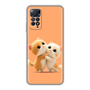 Силиконовый чехол на Xiaomi Redmi Note 11 Pro с принтом Милые котики Силиконовый чехол на Xiaomi Redmi Note 11 Pro с принтом Милые котики