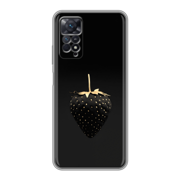 Силиконовый чехол на Xiaomi Redmi Note 11 Pro с принтом Черная клубника Силиконовый чехол на Xiaomi Redmi Note 11 Pro с принтом Черная клубника