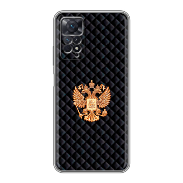 Силиконовый чехол на Xiaomi Redmi Note 11 Pro с принтом Герб России принт