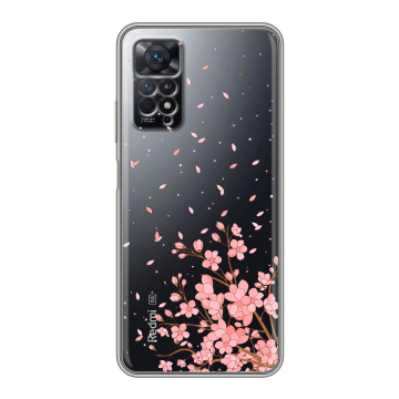 Силиконовый чехол на Xiaomi Redmi Note 11 Pro с принтом Ветка сакуры