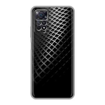 Силиконовый чехол на Xiaomi Redmi Note 11 Pro с принтом Текстура металла
