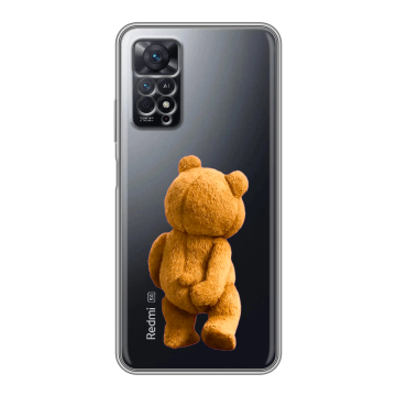 Силиконовый чехол на Xiaomi Redmi Note 11 Pro с принтом Медведь Силиконовый чехол на Xiaomi Redmi Note 11 Pro с принтом Медведь