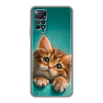 Силиконовый чехол на Xiaomi Redmi Note 11 Pro с принтом котенок Силиконовый чехол на Xiaomi Redmi Note 11 Pro с принтом котенок