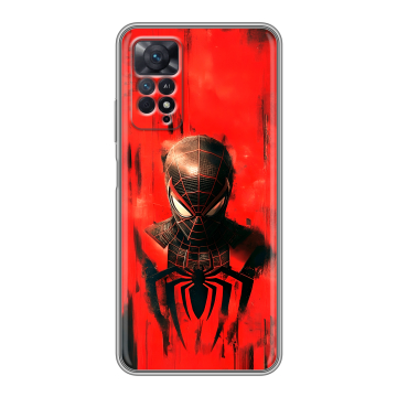 Силиконовый чехол на Xiaomi Redmi Note 11 Pro с принтом человек паук spiderman Силиконовый чехол на Xiaomi Redmi Note 11 Pro с принтом человек паук spiderman