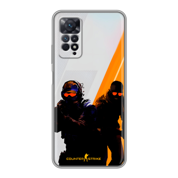 Силиконовый чехол на Xiaomi Redmi Note 11 Pro с принтом Контер страйк Counter strike