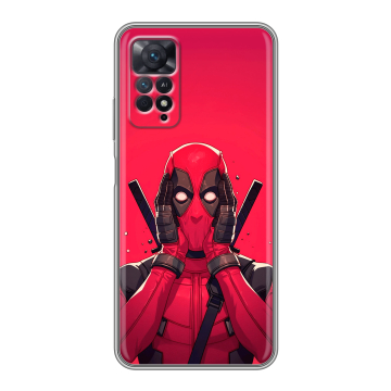 Силиконовый чехол на Xiaomi Redmi Note 11 Pro с принтом Дедпул Deadpool