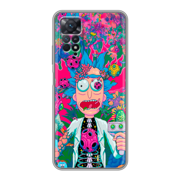 Силиконовый чехол на Xiaomi Redmi Note 11 Pro с принтом Рик и Морти Rick Morty