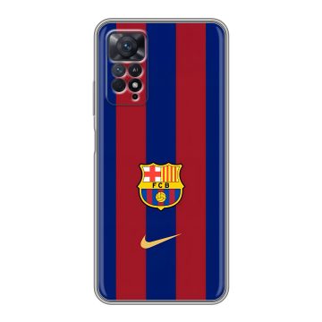 Силиконовый чехол на Xiaomi Redmi Note 11 Pro с принтом Барселона Barcelona