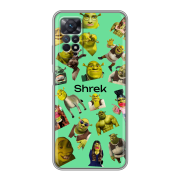 Силиконовый чехол на Xiaomi Redmi Note 11 Pro с принтом Шрек Shrek Силиконовый чехол на Xiaomi Redmi Note 11 Pro с принтом Шрек Shrek