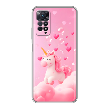 Силиконовый чехол на Xiaomi Redmi Note 11 Pro с принтом Единорог