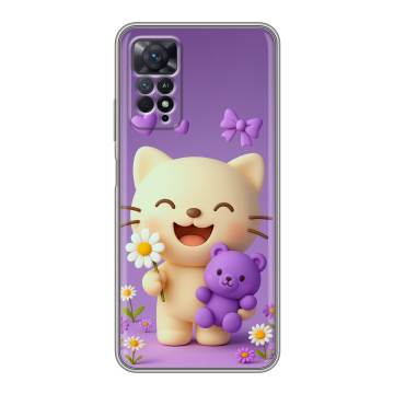 Силиконовый чехол на Xiaomi Redmi Note 11 Pro с принтом для девочек