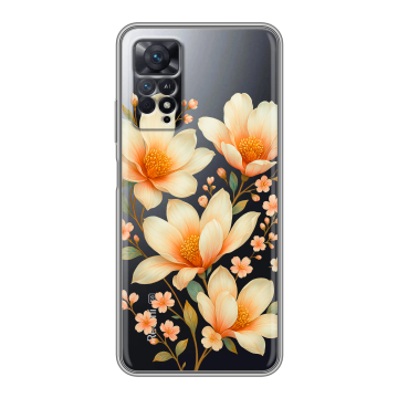 Силиконовый чехол на Xiaomi Redmi Note 11 Pro с принтом Цветы Силиконовый чехол на Xiaomi Redmi Note 11 Pro с принтом Цветы