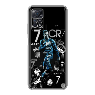 Силиконовый чехол на Xiaomi Redmi Note 11 Pro с принтом Реал Роналдо Силиконовый чехол на Xiaomi Redmi Note 11 Pro с принтом Реал Роналдо