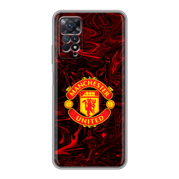 Силиконовый чехол на Xiaomi Redmi Note 11 Pro с принтом Manchester United Силиконовый чехол на Xiaomi Redmi Note 11 Pro с принтом Manchester United