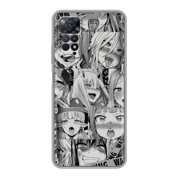 Силиконовый чехол на Xiaomi Redmi Note 11 Pro с принтом Ahegao Ахегао Аниме Силиконовый чехол на Xiaomi Redmi Note 11 Pro с принтом Ahegao Ахегао Аниме