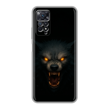 Силиконовый чехол на Xiaomi Redmi Note 11 Pro с принтом Волк Силиконовый чехол на Xiaomi Redmi Note 11 Pro с принтом Волк
