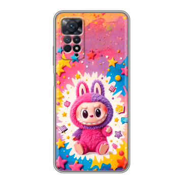 Силиконовый чехол на Xiaomi Redmi Note 11 Pro с принтом Labubu Лабубу Силиконовый чехол на Xiaomi Redmi Note 11 Pro с принтом Labubu Лабубу